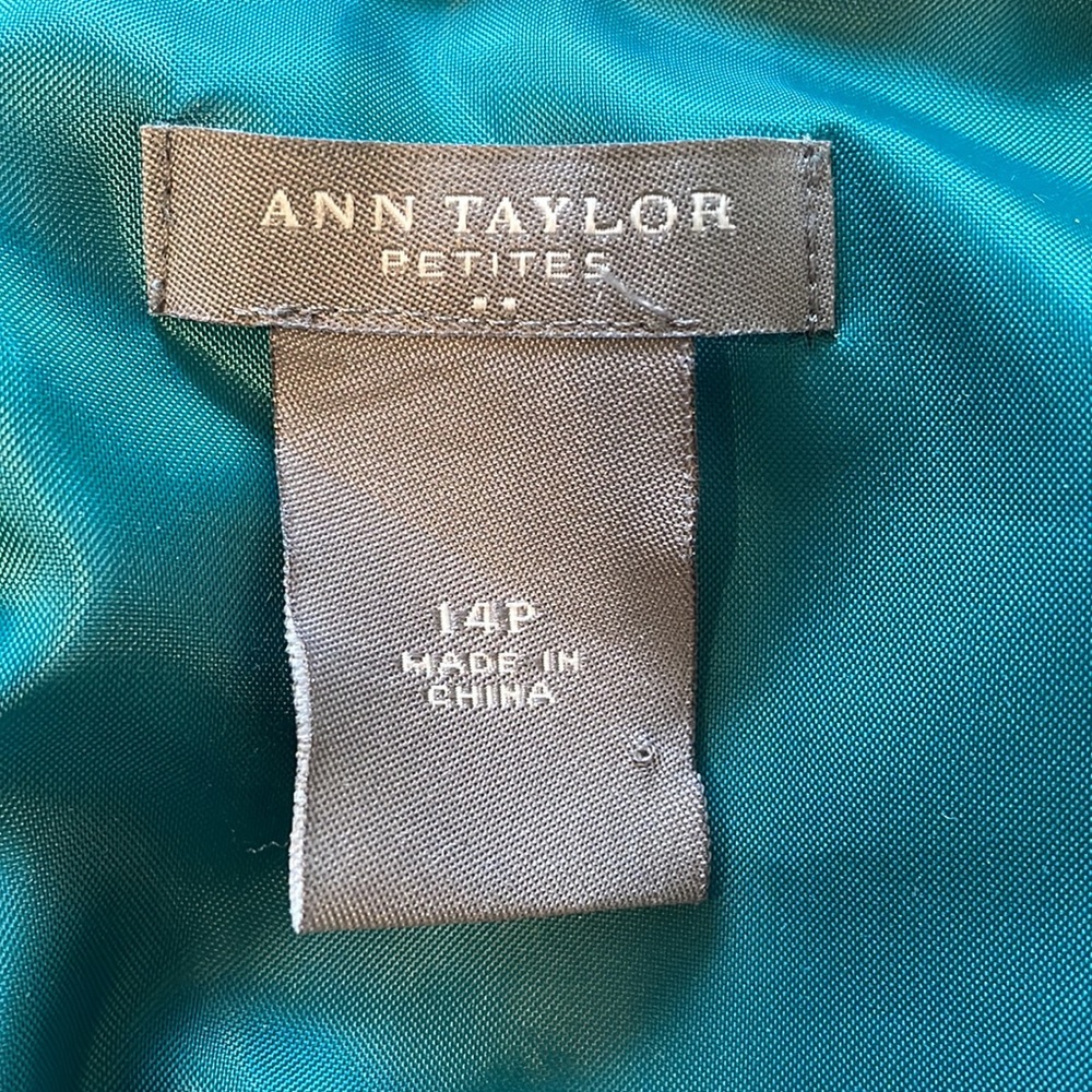 Ann Taylor Teal Sleeveless Belted Sheath Dress - Picture 5 of 13
